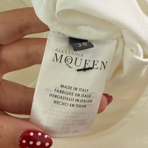 Alexander McQueen 2013 white Cotton Draped High Low Peplum crew neck Tank Top - Picture 11 of 14